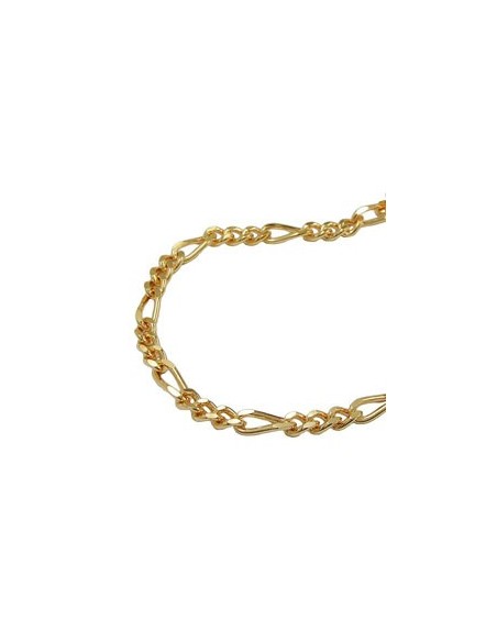 necklace 3mm figaro chain gold plated amd 70 cm
