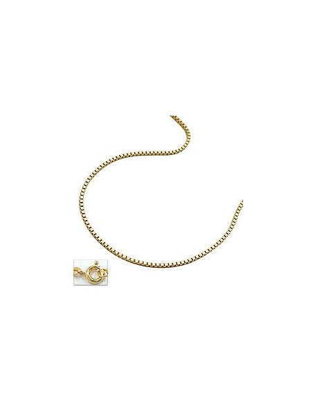 necklace 0.7mm venetian box chain 9kt gold 38cm