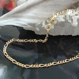 bracelet figaro chain gold plated