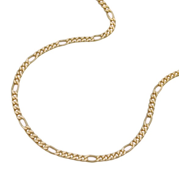 figaro chain diamond cut gold plated