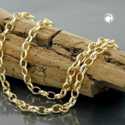 necklace anchor chain oval gold-plated 70cm