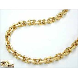 necklace anchor chain 5 mm gold plated 50cm