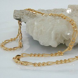 bracelet figaro chain gold plated