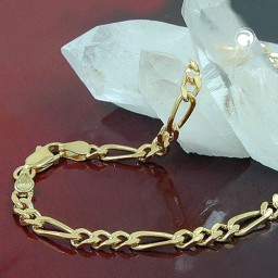 bracelet figaro chain gold plated