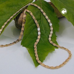 necklace 3.5mm scroll chain double diamond cut gold plated amd 70cm