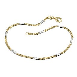 bracelet 1.9mm mariner chain bicolor 9k gold 19cm