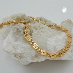 bracelet scroll chain 3.5mm gold plated