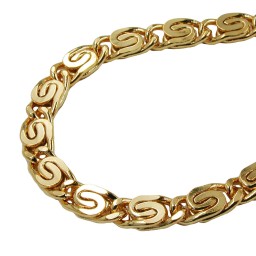 necklace scroll chain 5mm gold plated