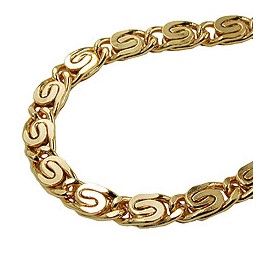 necklace scroll chain 5mm gold plated