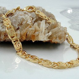 bracelet scroll chain 5mm gold plated