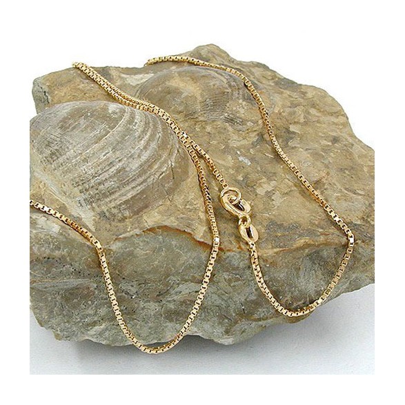 necklace box chain gold plated