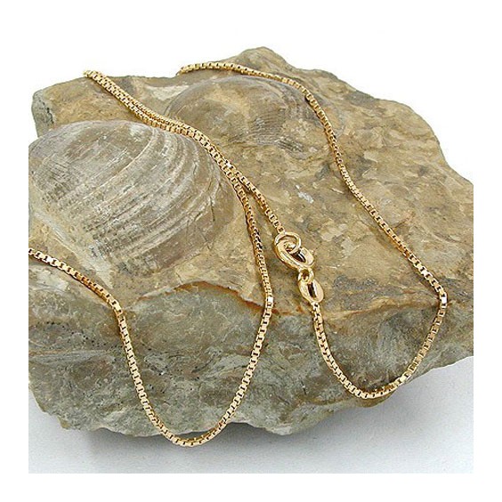 necklace box chain gold plated