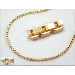 necklace box chain gold plated