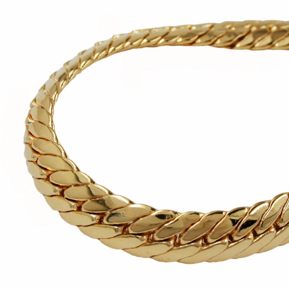 curb chain oval 7mm gold plated