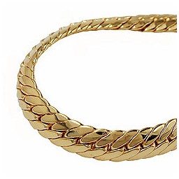 curb chain oval 7mm gold plated