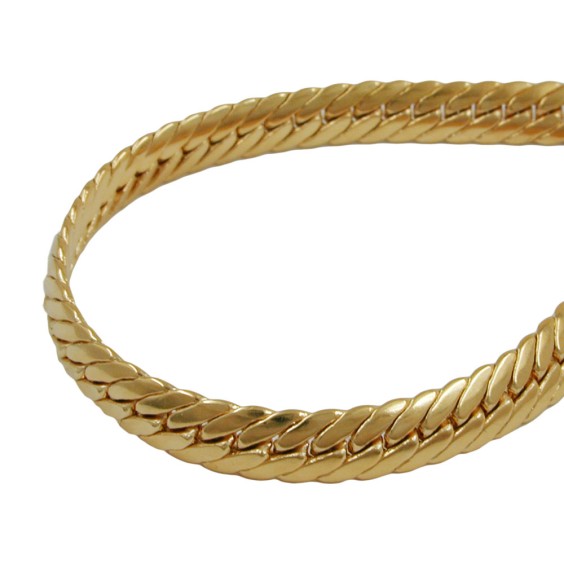 curb chain oval 5mm gold plated