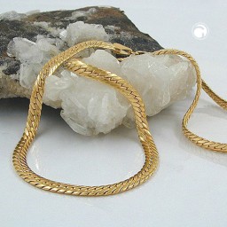 curb chain oval 5mm gold plated