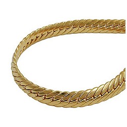 curb chain oval 5mm gold plated