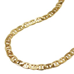 necklace thin mariner chain gold plated 50cm