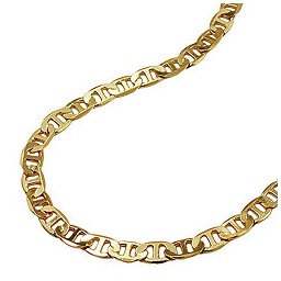 necklace thin mariner chain gold plated 50cm