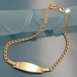 id bracelet double rombo chain gold plated