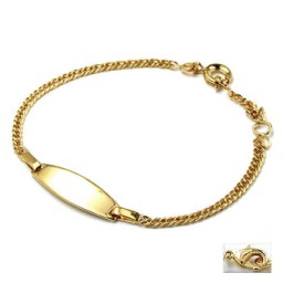 id bracelet double rombo chain gold plated