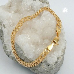 bracelet double rombo chain gold plated