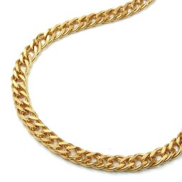 bracelet twin curb chain gold plated