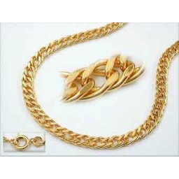 bracelet twin curb chain gold plated