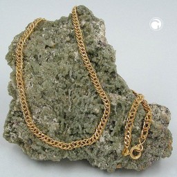 necklace twin curb chain gold plated