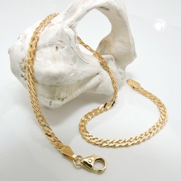 bracelet 19cm twin curb chain 14k gold