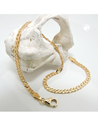 bracelet 19cm twin curb chain 14k gold