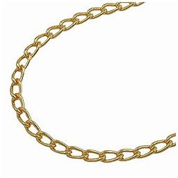 belly chain open curb chain gold plated