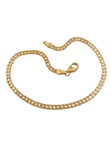 bracelet 19cm twin curb chain 14k gold