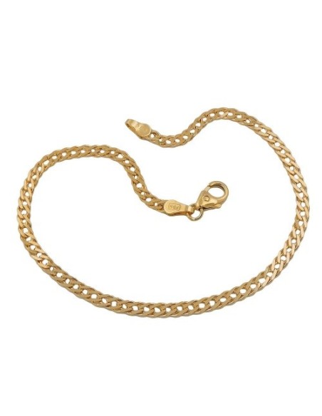 bracelet 19cm twin curb chain 14k gold