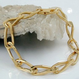 bracelet open curb chain gold plated