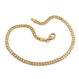 bracelet 19cm twin curb chain 14k gold