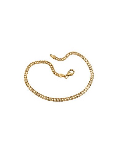 bracelet 19cm twin curb chain 14k gold