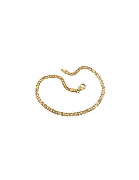 bracelet 19cm twin curb chain 14k gold