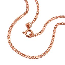 bracelet 2mm twin curb chain 14k redgold 19cm