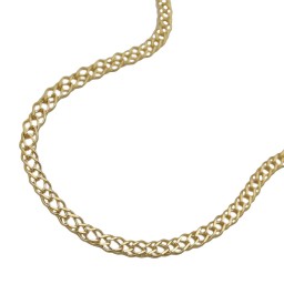 necklace 50cm twin curb chain 14k gold