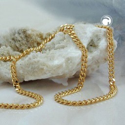 necklace curb chain gold plated 50cm