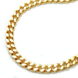 necklace curb chain gold plated 50cm