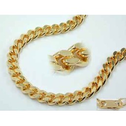 necklace curb chain gold plated 50cm