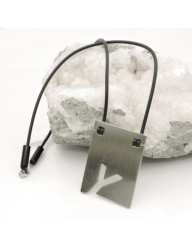 necklace initiale y stainless steel 42cm
