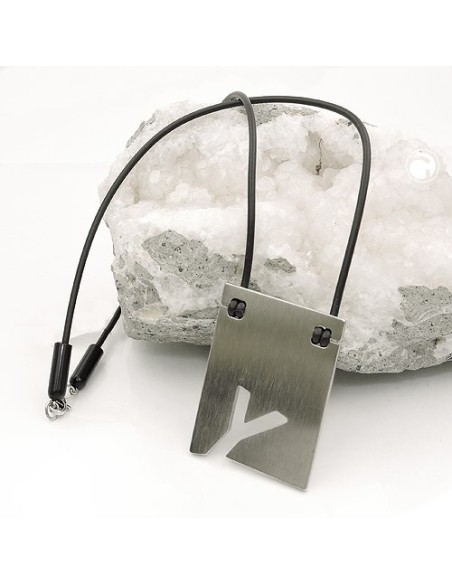 necklace initiale y stainless steel 42cm