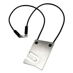 necklace initiale u stainless steel 42cm