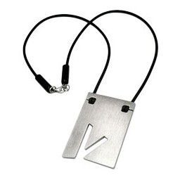 necklace initiale v stainless steel 42cm