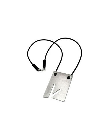 necklace initiale v stainless steel 42cm