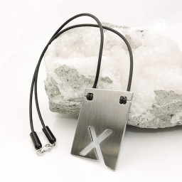 necklace initiale x stainless steel 42cm